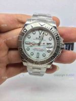 Fake Rolex Swiss Yachtmaster Watch Stainless Steel White Face